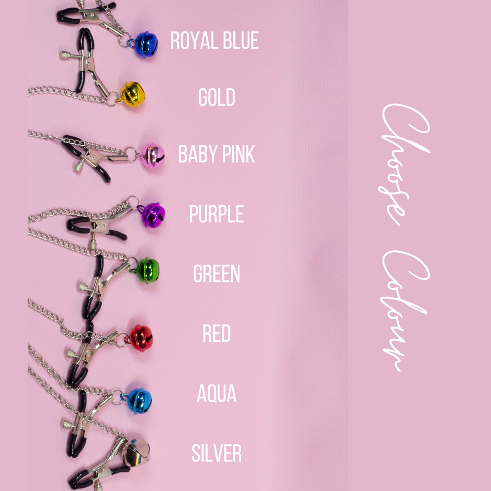 Nipple Clamps with Jingle Bells - Choose Colour!